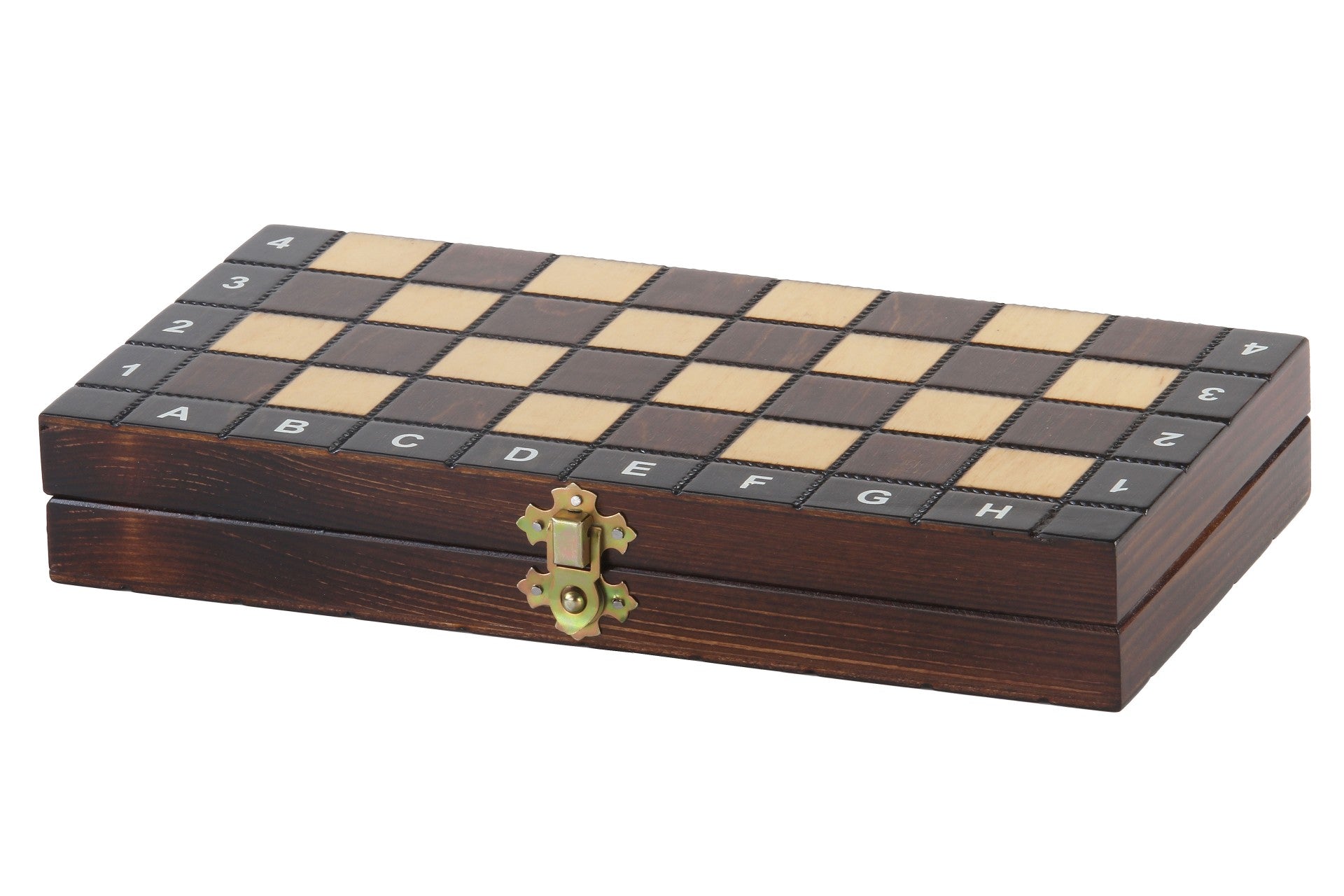 Jeu d'Echecs + Dames  + Backgammon en bois de charme, de petite taille (27 x 27cm) - Ensemble comprenant trois jeux pour deux joueurs - Jeu d'Echecs + Dames  + Backgammon en bois de charme, de petite taille (27 x 27cm) - Ensemble comprenant trois jeux pour deux joueurs