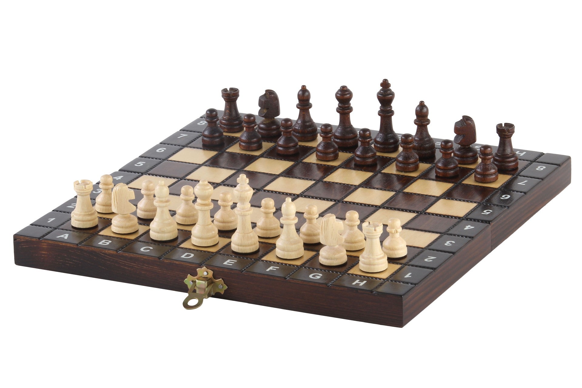 Jeu d'Echecs + Dames  + Backgammon en bois de charme, de petite taille (27 x 27cm) - Ensemble comprenant trois jeux pour deux joueurs - Jeu d'Echecs + Dames  + Backgammon en bois de charme, de petite taille (27 x 27cm) - Ensemble comprenant trois jeux pour deux joueurs