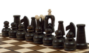 Jeu d'Echecs ROYAL MINI en bois de charme et de hêtre, de petite taille (27 x 27cm) - Ensemble Complet