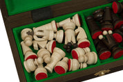 Jeu d'Echecs ROYAL MINI en bois de charme et de hêtre, de petite taille (27 x 27cm) - Ensemble Complet