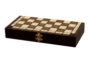 Jeu d'Echecs ROYAL MINI en bois de charme et de hêtre, de petite taille (27 x 27cm) - Ensemble Complet