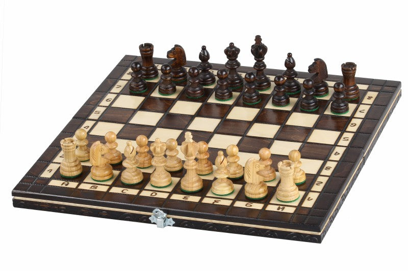 Jeu d'Echecs et de Dames Pliant en bois de cerisier, de petite taille (35 x 35cm) - Ensemble comprenant deux jeux pour deux joueurs - Jeu d'Echecs et de Dames Pliant en bois de cerisier, de petite taille (35 x 35cm) - Ensemble comprenant deux jeux pour deux joueurs