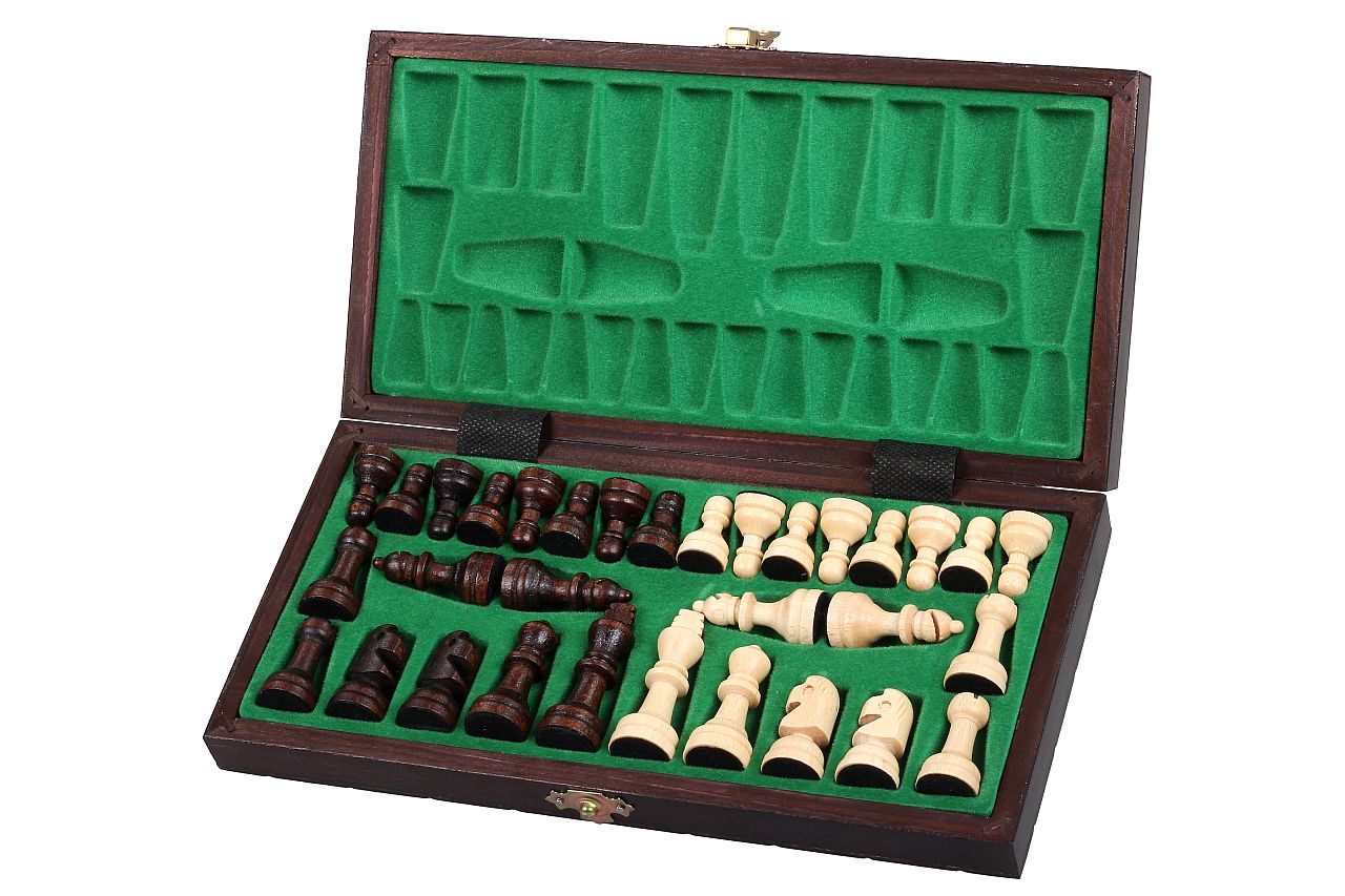 Jeu d'Echecs SCOLAIRE en bois de charme, de petite taille  (27,5 x 27,5cm) - Ensemble Complet - Jeu d'Echecs SCOLAIRE en bois de charme, de petite taille  (27,5 x 27,5cm) - Ensemble Complet