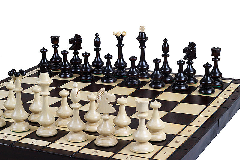 Jeu d'Echecs BESKID en bois de charme, de grande taille  (49 x 49cm) - Ensemble Complet - Jeu d'Echecs BESKID en bois de charme, de grande taille  (49 x 49cm) - Ensemble Complet