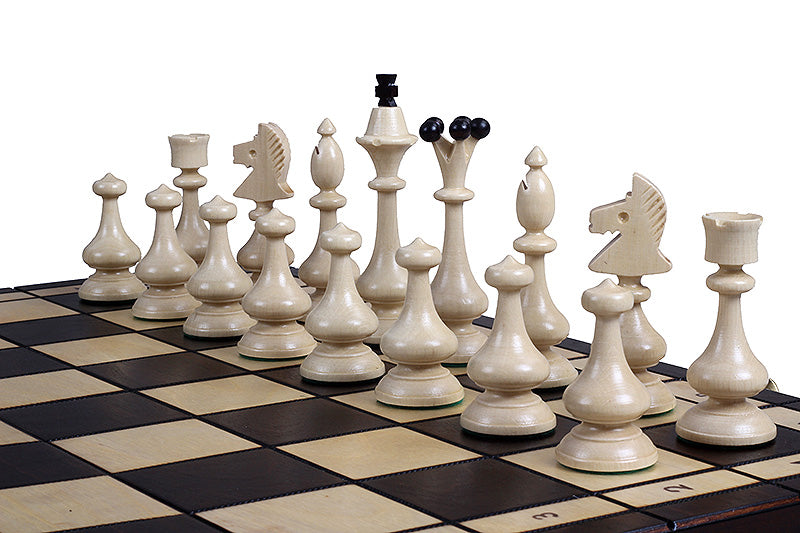 Jeu d'Echecs BESKID en bois de charme, de grande taille  (49 x 49cm) - Ensemble Complet - Jeu d'Echecs BESKID en bois de charme, de grande taille  (49 x 49cm) - Ensemble Complet
