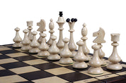 Jeu d'Echecs BESKID en bois de charme, de grande taille  (49 x 49cm) - Ensemble Complet