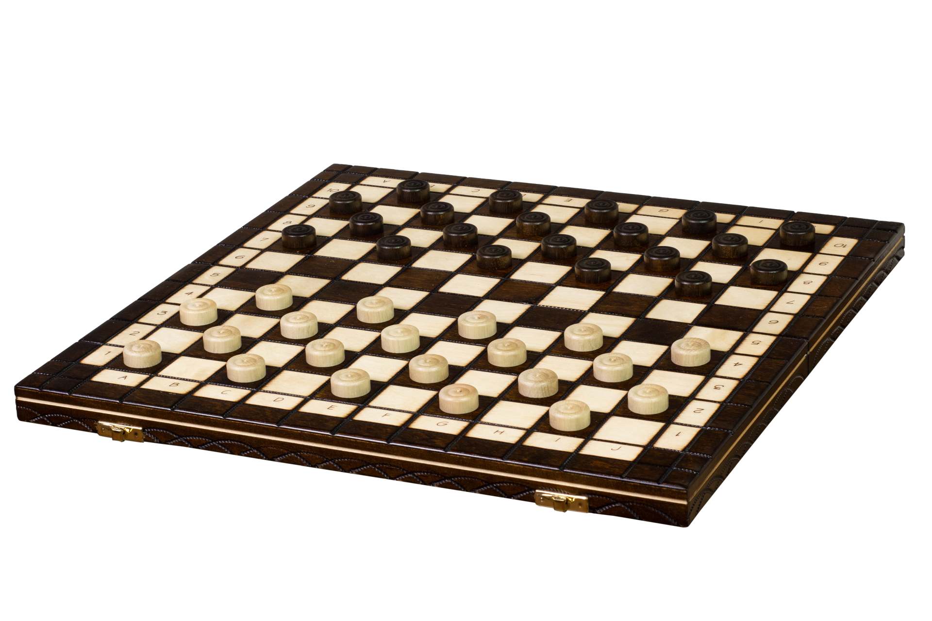 Jeu d'échecs Capablanca + Jeu de Dames, pliant en bois, de taille moyenne (40 x 40cm) - Ensemble Complet (variante du jeu d'échecs avec échiquier 10x10) - Jeu d'échecs Capablanca + Jeu de Dames, pliant en bois, de taille moyenne (40 x 40cm) - Ensemble Complet (variante du jeu d'échecs avec échiquier 10x10)