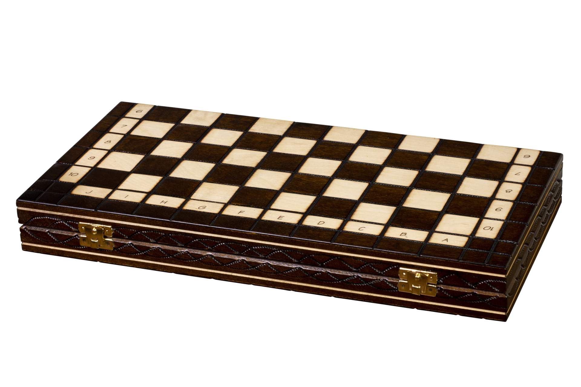 Jeu d'échecs Capablanca + Jeu de Dames, pliant en bois, de taille moyenne (40 x 40cm) - Ensemble Complet (variante du jeu d'échecs avec échiquier 10x10) - Jeu d'échecs Capablanca + Jeu de Dames, pliant en bois, de taille moyenne (40 x 40cm) - Ensemble Complet (variante du jeu d'échecs avec échiquier 10x10)