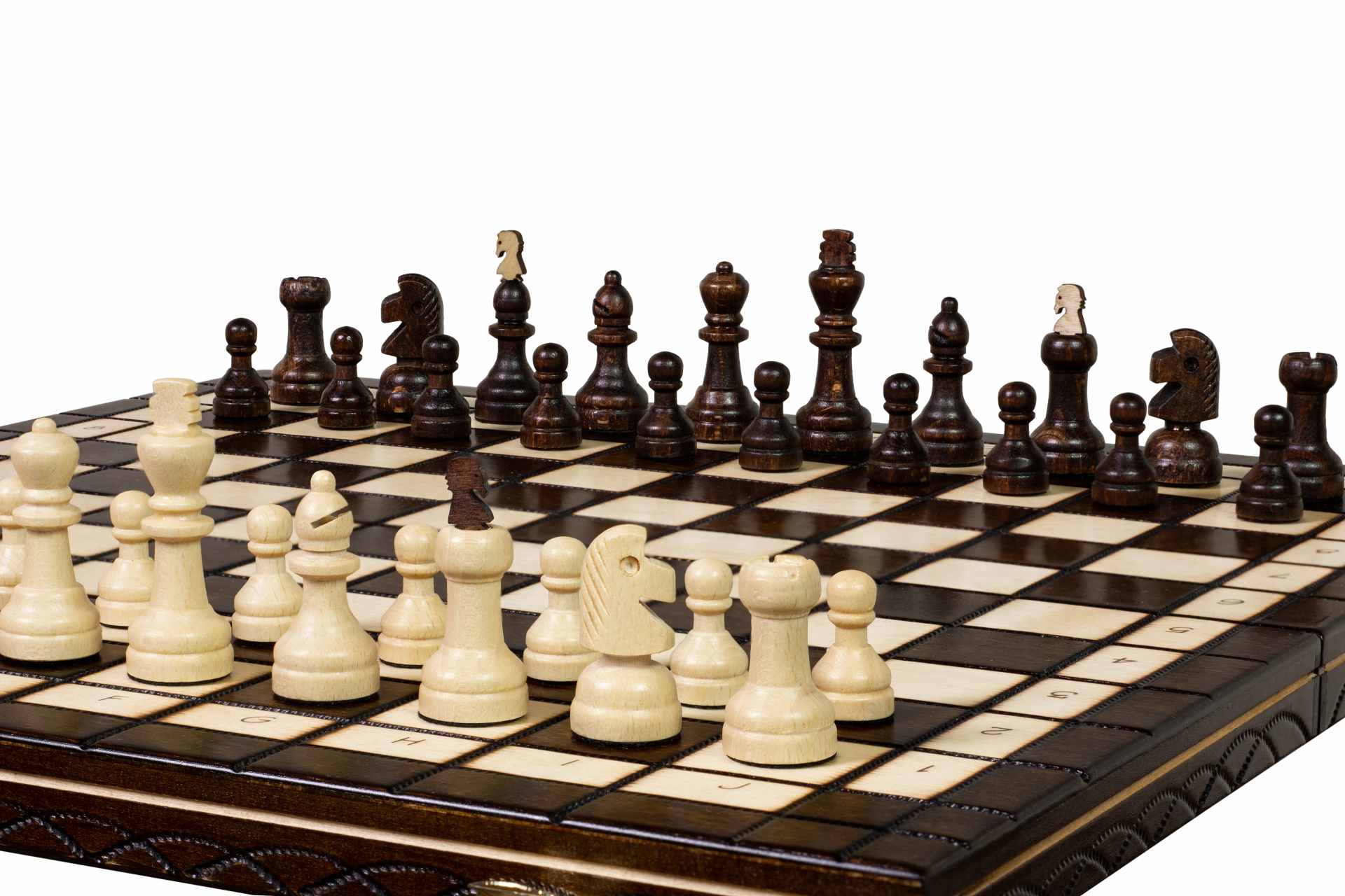 Jeu d'échecs Capablanca + Jeu de Dames, pliant en bois, de taille moyenne (40 x 40cm) - Ensemble Complet (variante du jeu d'échecs avec échiquier 10x10) - Jeu d'échecs Capablanca + Jeu de Dames, pliant en bois, de taille moyenne (40 x 40cm) - Ensemble Complet (variante du jeu d'échecs avec échiquier 10x10)