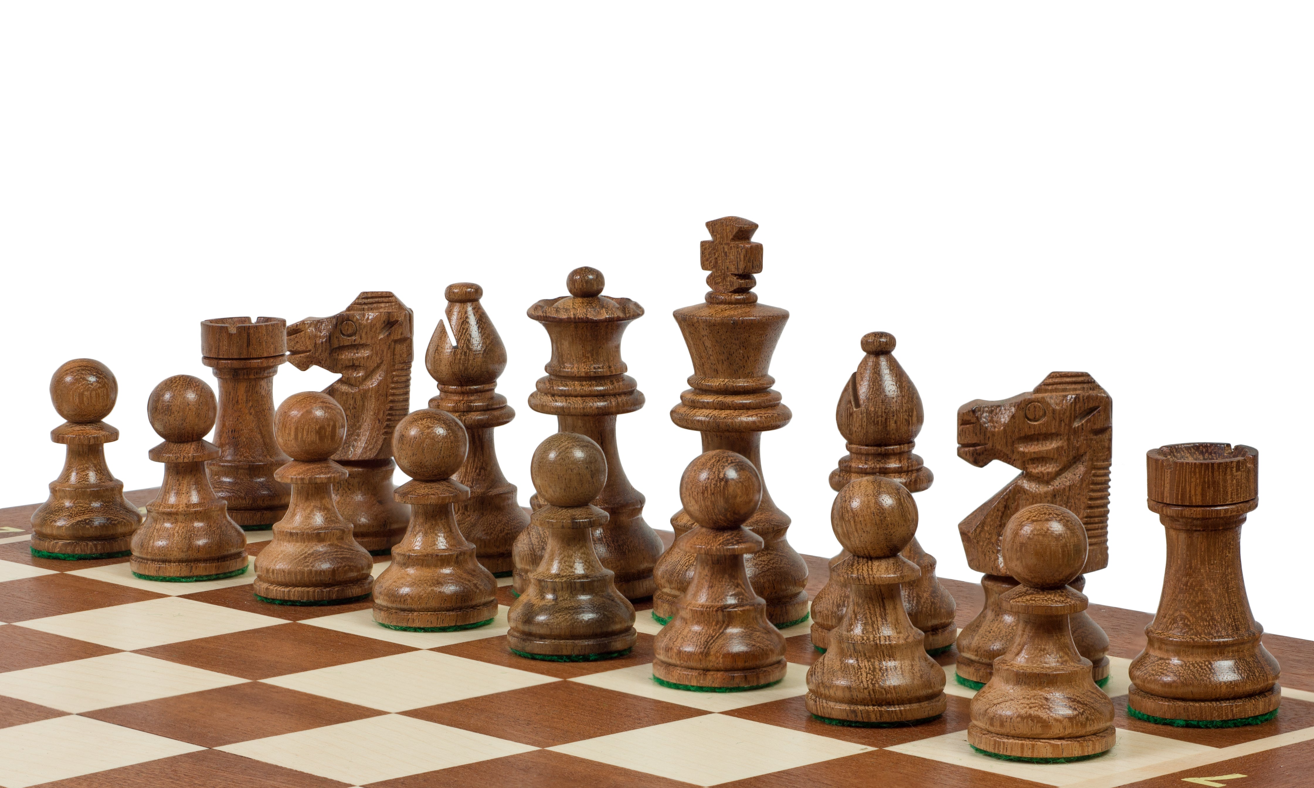 Jeu d'échecs de tournoi avec les pièces French en bois d'acacia de taille 4 (40x40cm) - L'ensemble complet - Jeu d'échecs de tournoi avec les pièces French en bois d'acacia de taille 4 (40x40cm) - L'ensemble complet