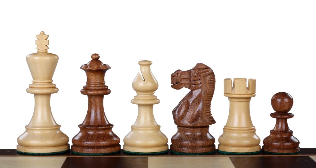 Pièces d'échecs Classic en bois d'acacia et buis  - Taille 3,50'' - Pièces d'échecs Classic en bois d'acacia et buis  - Taille 3,50''