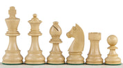 Échiquier en marqueterie de bois de padouk et sycomore  + Pièces d'échecs Timeless Ebonized - Ensemble de taille 5