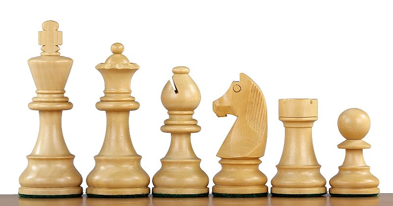 Pièces d'échecs German Knight (Timeless) en bois d'acacia et buis - Taille 3,75'' - Pièces d'échecs German Knight (Timeless) en bois d'acacia et buis - Taille 3,75''