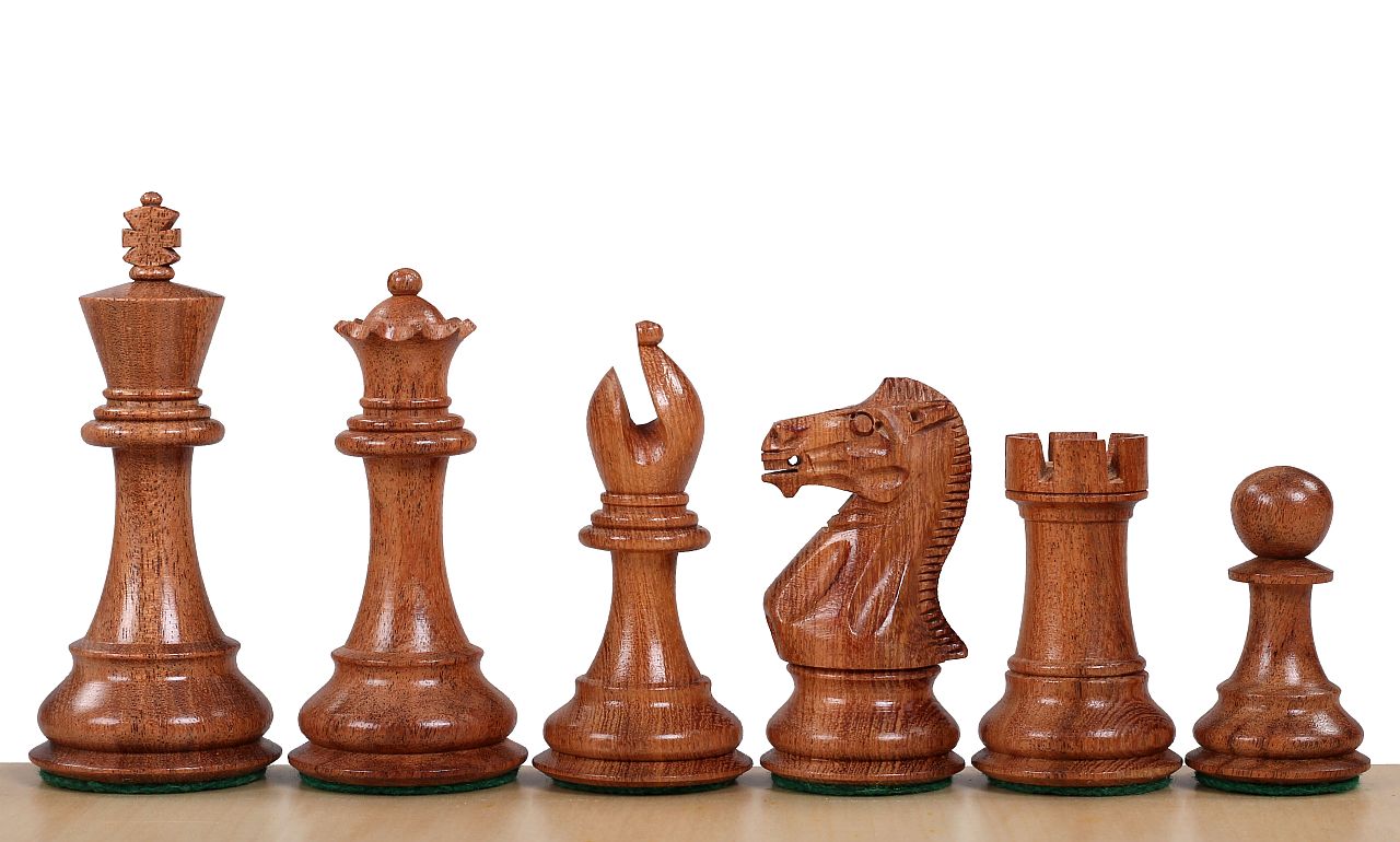 Pièces d'échecs Stallion en bois d'acacia et de buis - Taille 3,50'' - Pièces d'échecs Stallion en bois d'acacia et de buis - Taille 3,50''