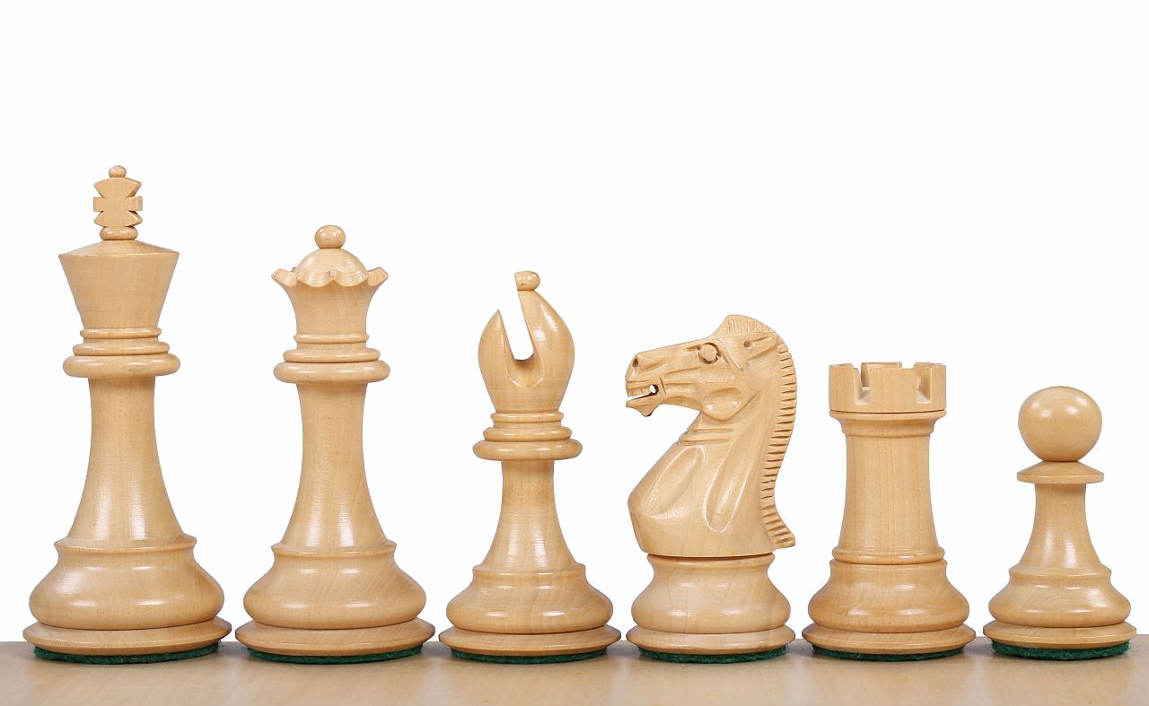 Pièces d'échecs Stallion en bois d'acacia et de buis - Taille 3,75'' - Pièces d'échecs Stallion en bois d'acacia et de buis - Taille 3,75''