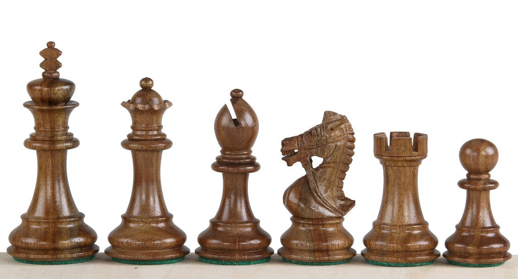 Pièces d'échecs King's Bridal en bois d'acacia et buis  - Taille 3,50'' - Pièces d'échecs King's Bridal en bois d'acacia et buis  - Taille 3,50''