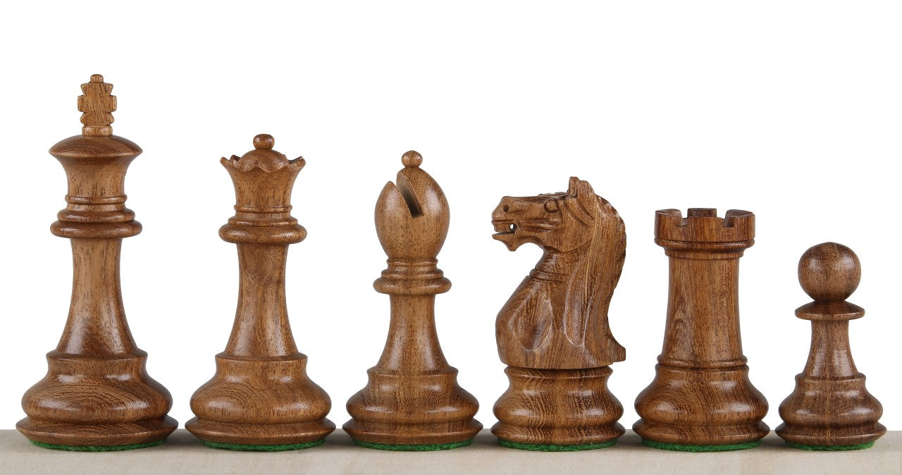 Pièces d'échecs Oxford en bois d'acacia et de buis - Taille 3,75'' - Pièces d'échecs Oxford en bois d'acacia et de buis - Taille 3,75''