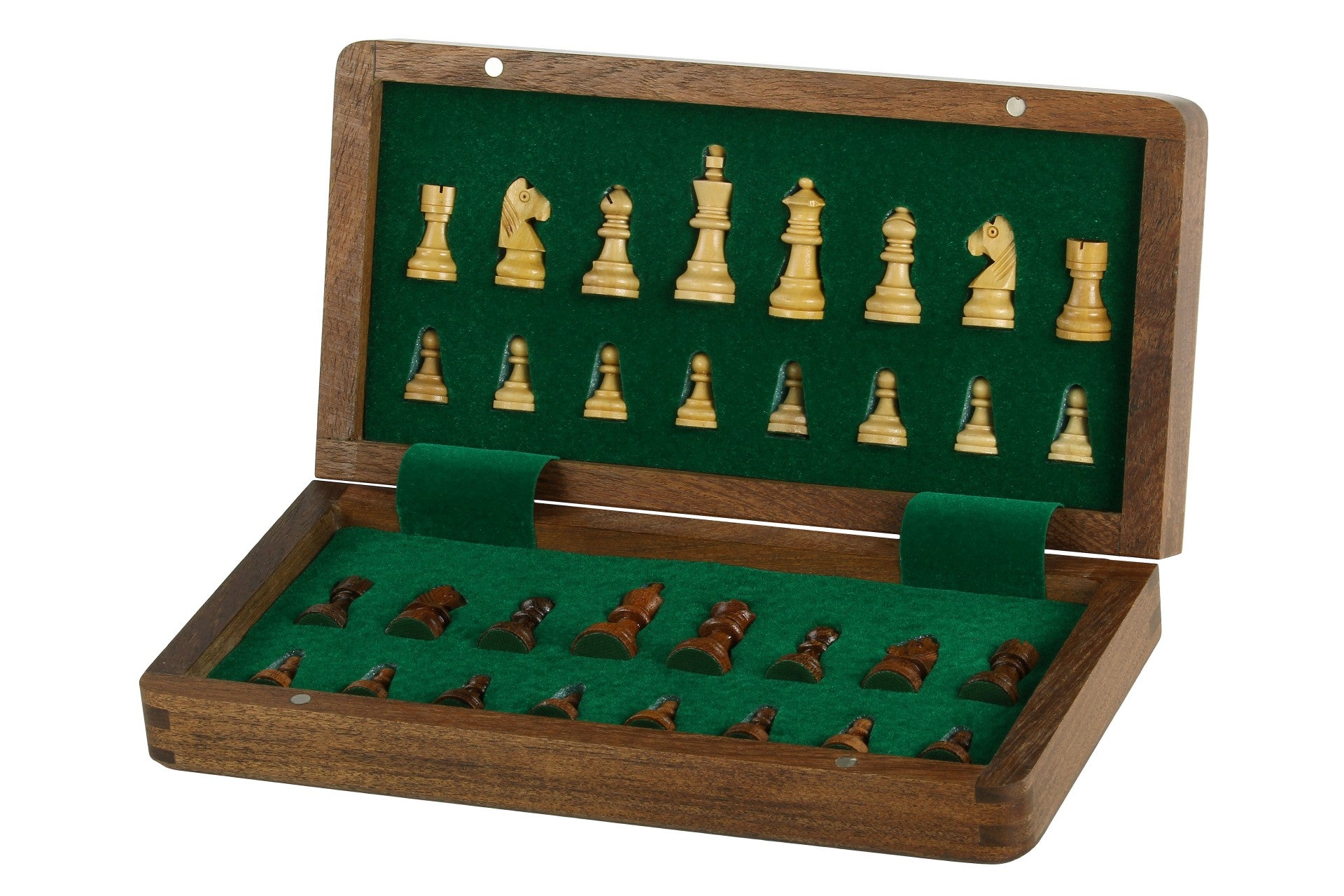 Jeu d'échecs Magnétique Pliant en bois d'acacia et buis de petite taille (25x25cm) - Jeu d'échecs Magnétique Pliant en bois d'acacia et buis de petite taille (25x25cm)