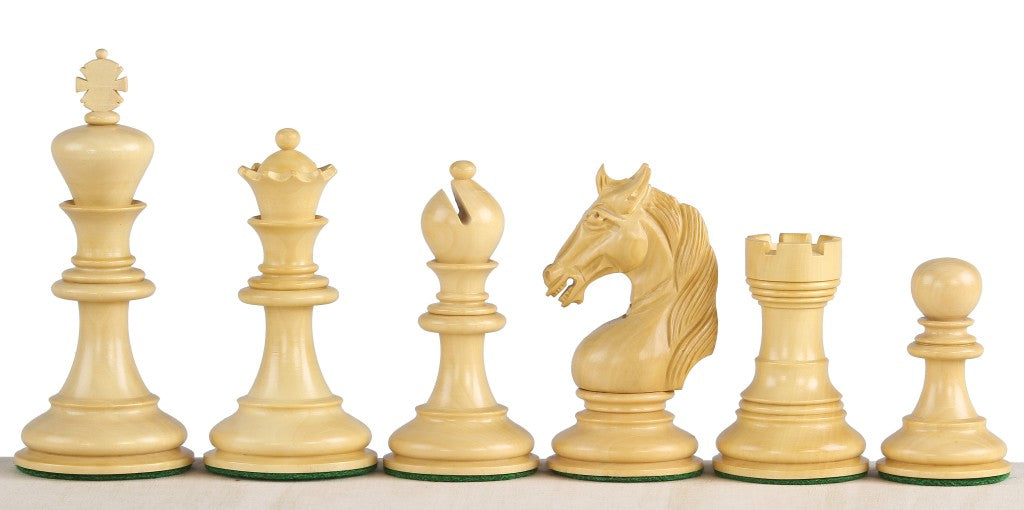 Pièces d'échecs Unicorn en bois d'ébène et de buis - Taille 4,25'' - Pièces d'échecs Unicorn en bois d'ébène et de buis - Taille 4,25''