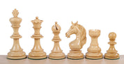 Pièces d'échecs Unicorn en bois de padouk et buis - Taille 4,25''