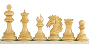 Pièces d'échecs Sunrise en bois d'ébène et de buis - Taille 4,00''