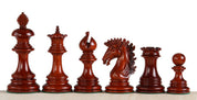 Pièces d'échecs Sunrise en bois de padouk et de buis - Taille 3,75''