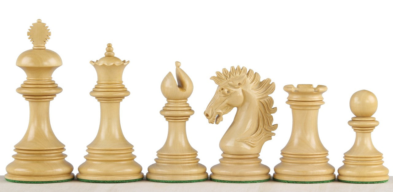 Pièces d'échecs Sunrise en bois de padouk et de buis - Taille 4,25'' - Pièces d'échecs Sunrise en bois de padouk et de buis - Taille 4,25''