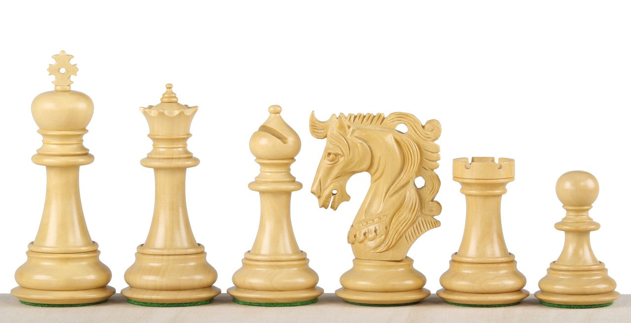 Pièces d'échecs Elvis Redwood en bois de padouk et de buis - Taille 4,25'' - Pièces d'échecs Elvis Redwood en bois de padouk et de buis - Taille 4,25''
