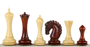 Pièces d'échecs Empire Redwood en bois de padouk et buis - Taille 4,25''