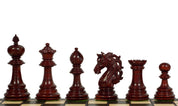 Pièces d'échecs Adios Redwood en bois de padouk et de buis - Taille 4,00''