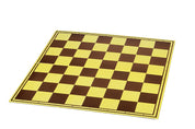 Échiquier cartonné pliant en 2 marron/jaune - échiquier + damier 10x10