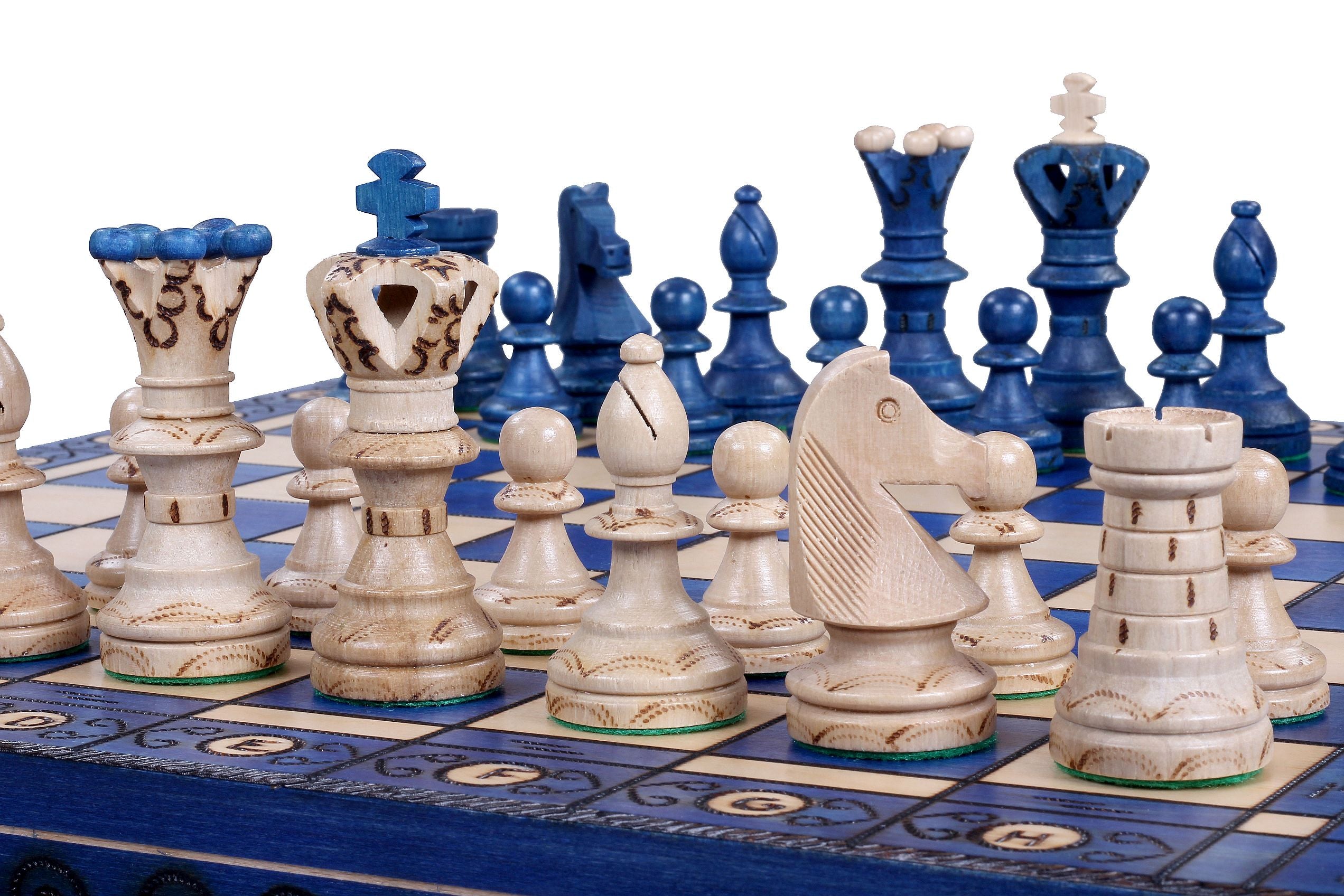 AMBASSADOR Blue Échecs New Line (55x55cm) couleur bleu - l'Ensemble complet - AMBASSADOR Blue Échecs New Line (55x55cm) couleur bleu - l'Ensemble complet