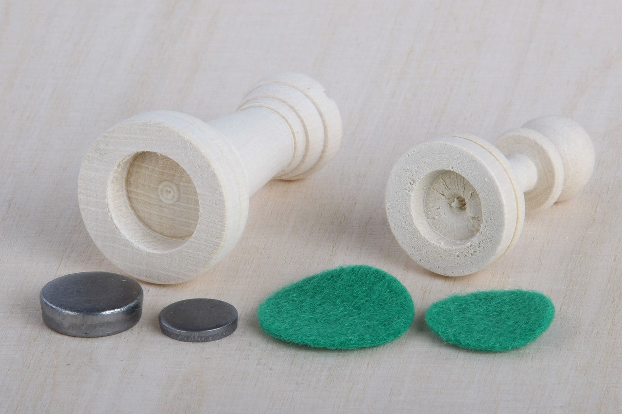 Pièces d'échecs Staunton en bois de charme naturel à peindre soi-même - set de pièces de taille 5 de bricolage - Pièces d'échecs Staunton en bois de charme naturel à peindre soi-même - set de pièces de taille 5 de bricolage