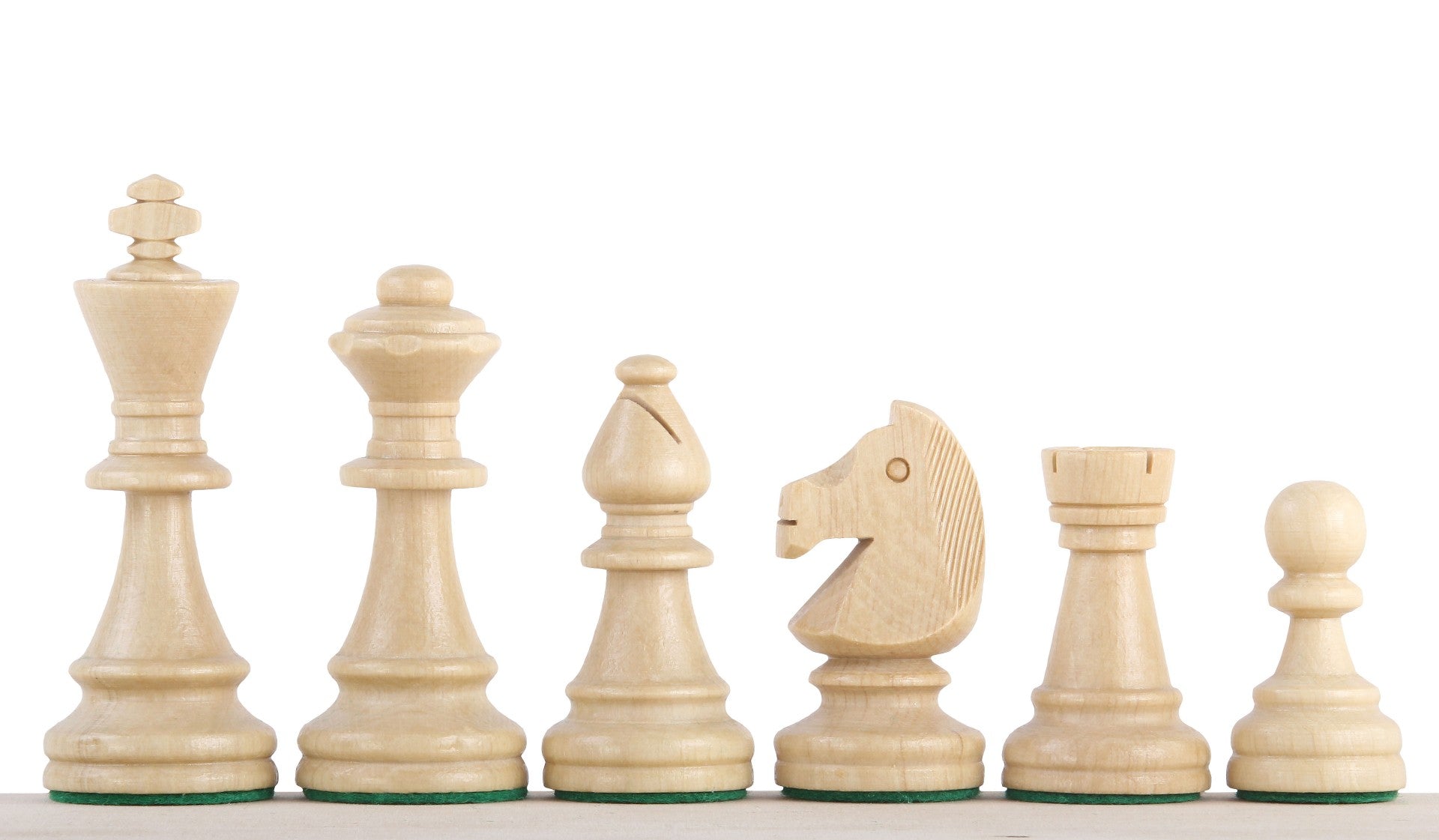 Les pièces d'échecs en bois STAUNTON de taille 6 dans un poly-sac - Les pièces d'échecs en bois STAUNTON de taille 6 dans un poly-sac