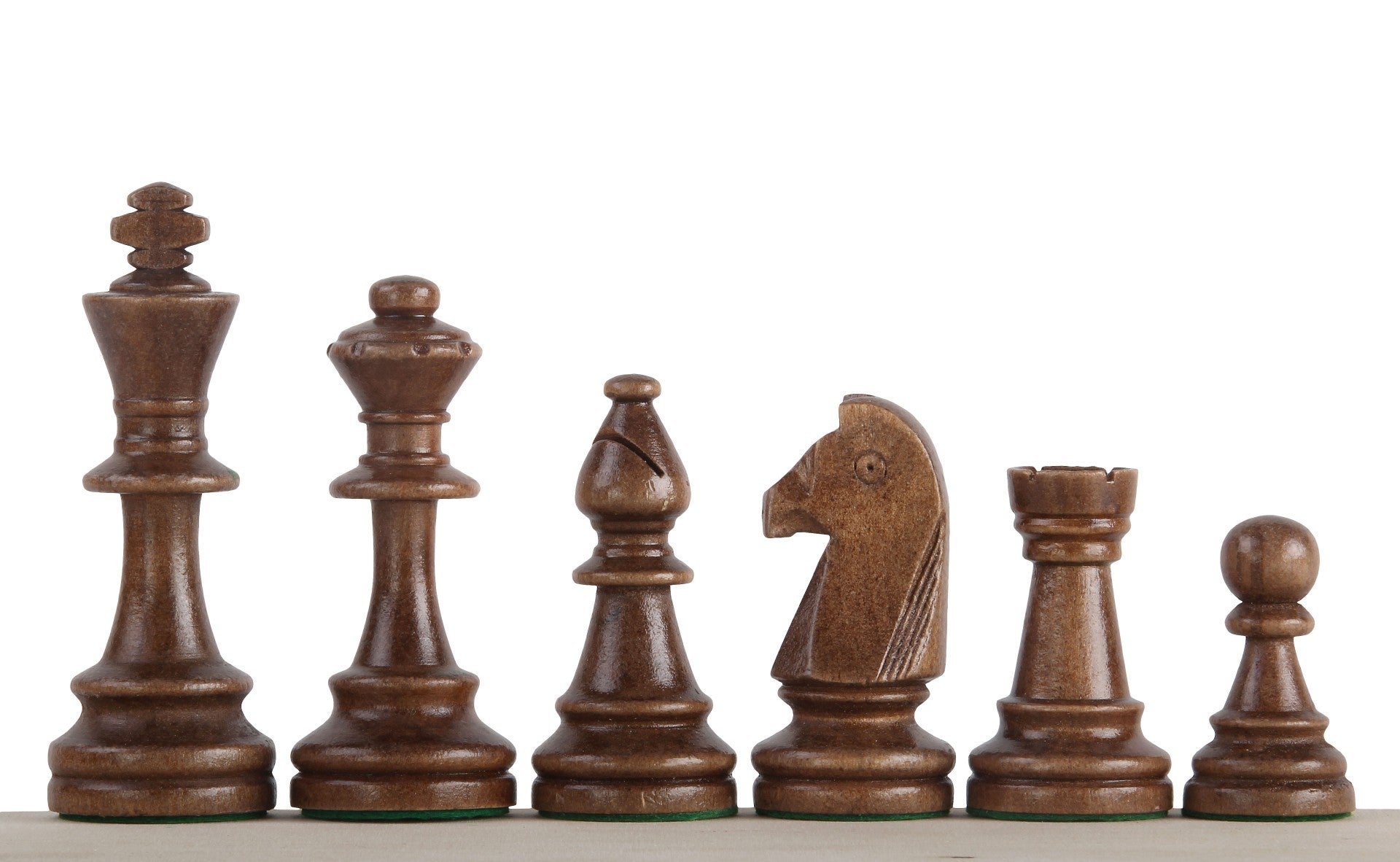 Les pièces d'échecs en bois STAUNTON de taille 6 dans un poly-sac - Les pièces d'échecs en bois STAUNTON de taille 6 dans un poly-sac