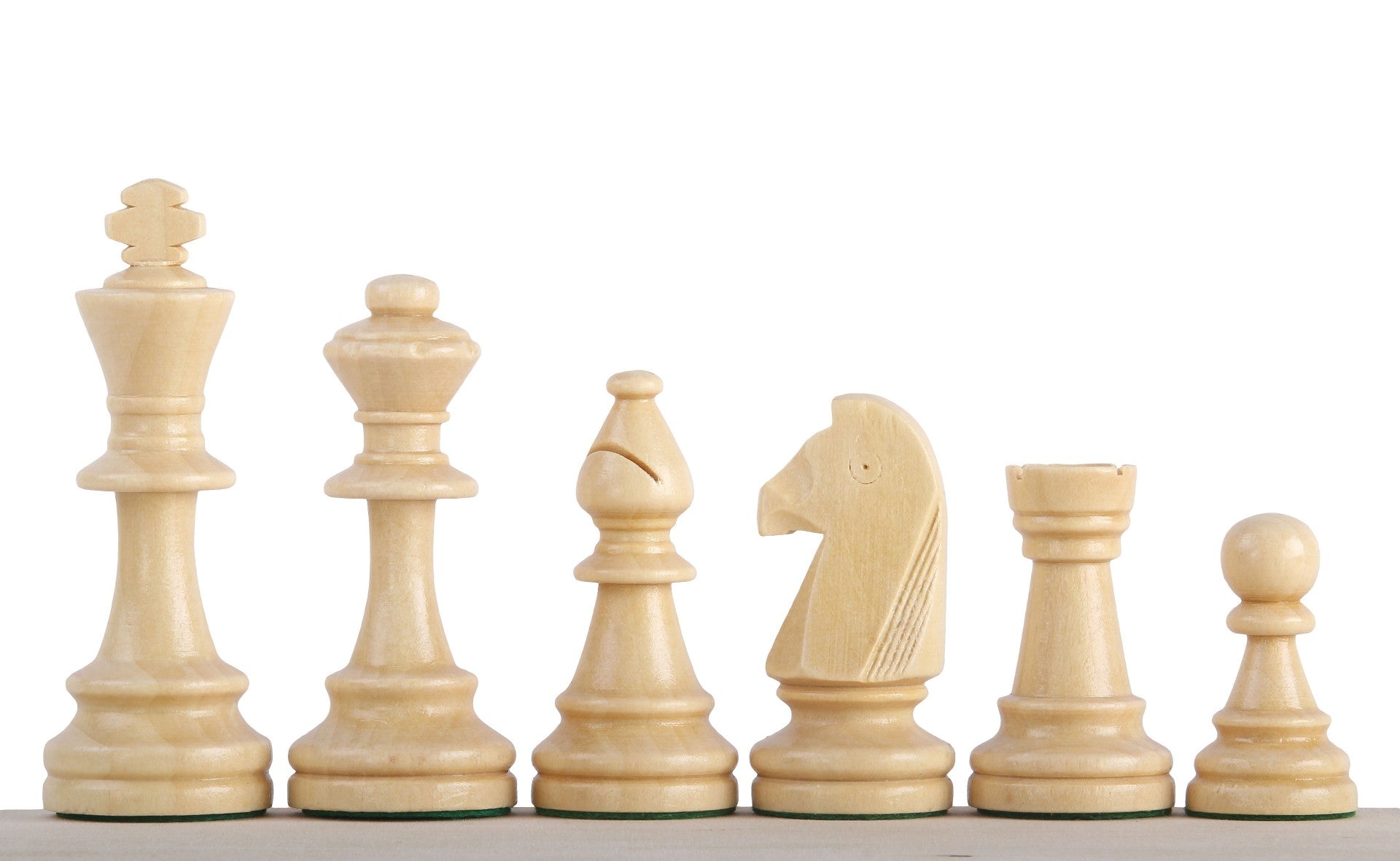 Les pièces d'échecs en bois STAUNTON de taille 6 dans un poly-sac - Les pièces d'échecs en bois STAUNTON de taille 6 dans un poly-sac
