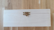 Boîte de rangement en bois brut pour pièces d'échecs de taille 5 à peindre soi-même  - Boîte de bricolage