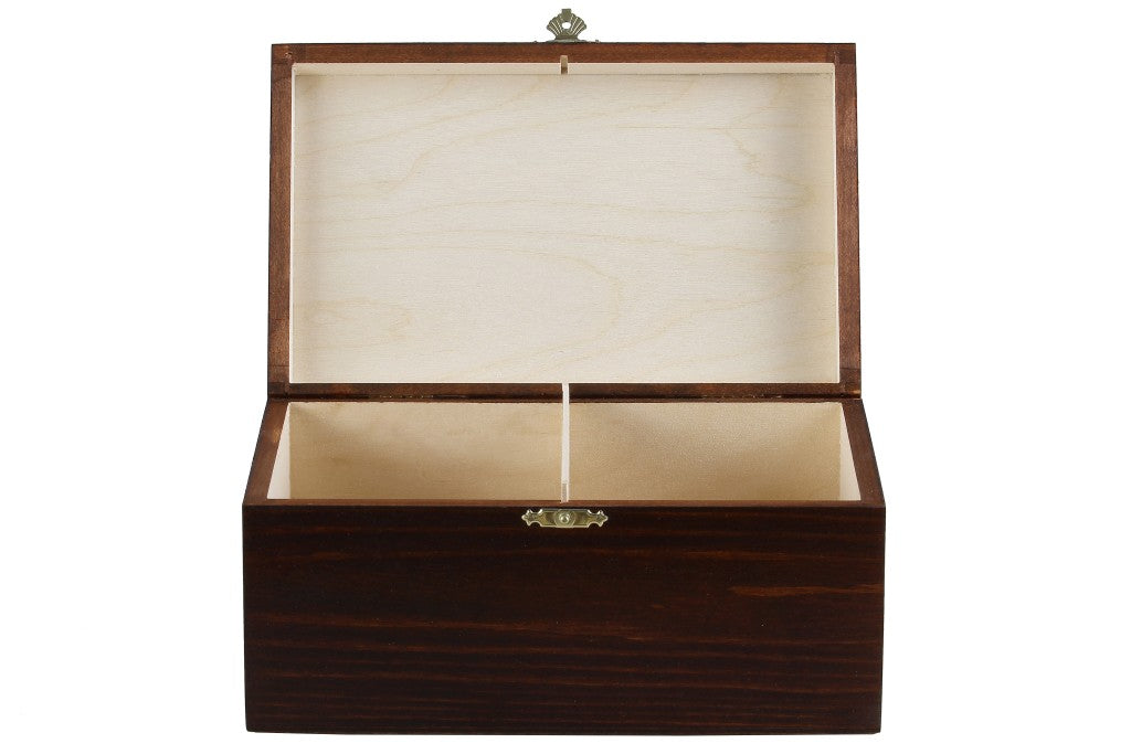 Boîte de rangement en bois foncé pour pièces d'échecs de taille 4,00'' (un roi d'env.102 mm) - Boîte de rangement en bois foncé pour pièces d'échecs de taille 4,00'' (un roi d'env.102 mm)