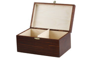Boîte de rangement en bois foncé pour pièces d'échecs de taille 4,00'' (un roi d'env.102 mm)