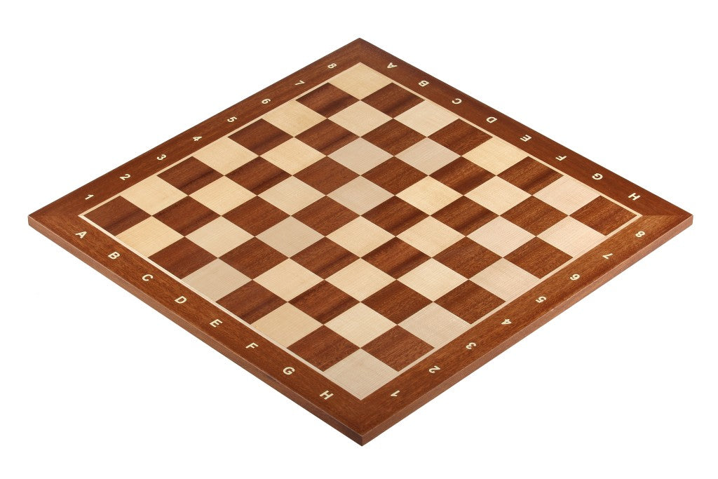 Échiquier avec coordonnées en marqueterie de bois d'acajou et sycomore  + Pièces d'échecs Timeless Ebonized - Ensemble de taille 5 - Échiquier avec coordonnées en marqueterie de bois d'acajou et sycomore  + Pièces d'échecs Timeless Ebonized - Ensemble de taille 5