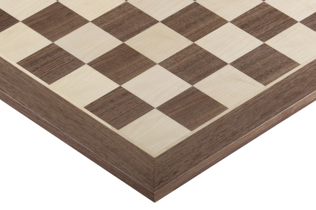 Échiquier en marqueterie de bois de noyer et sycomore  + Pièces d'échecs Timeless Ebonized - Ensemble de taille 6 - 18026a2ffdd5f426a225bac55433e401