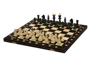 Jeu d'échecs CONSUL Black en bois de charme, de grande taille (48 x 48cm) - Ensemble Complet Noir