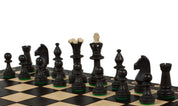 Jeu d'échecs CONSUL Black en bois de charme, de grande taille (48 x 48cm) - Ensemble Complet Noir