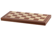 Echiquier pliant en marqueterie de bois d'acajou et sycomore - plateau pliant de Taille 5 sans coordonnées
