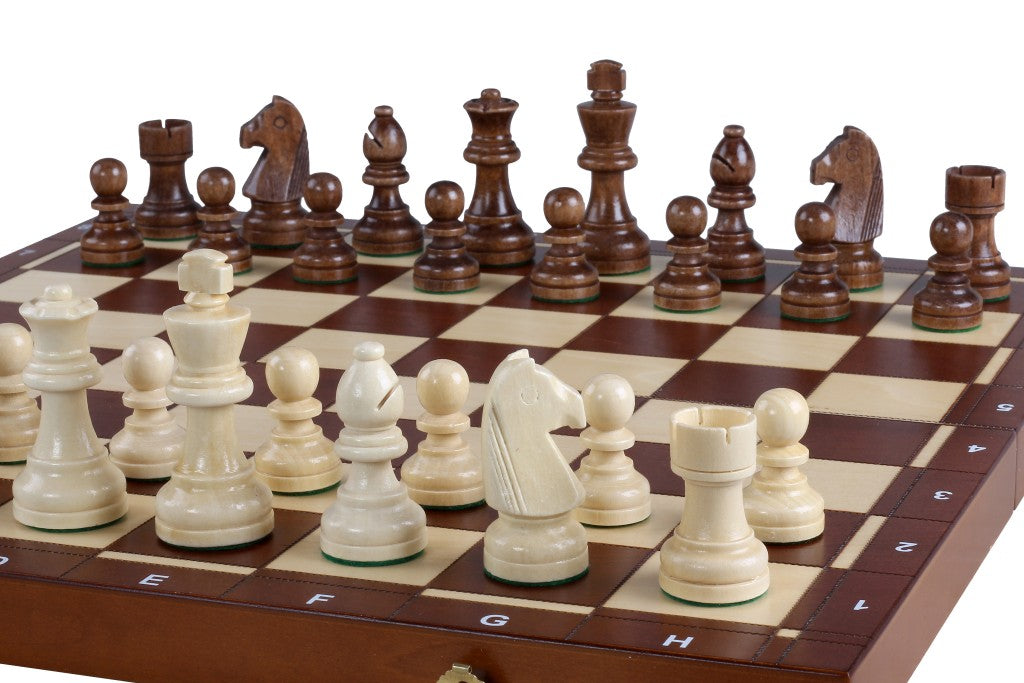 Jeu d'Echecs  de Tornoi + Dames + Backgammon en bois de charme, de taille 4 (40,5 x 40,5cm) - Ensemble comprenant trois jeux pour deux joueurs - Jeu d'Echecs  de Tornoi + Dames + Backgammon en bois de charme, de taille 4 (40,5 x 40,5cm) - Ensemble comprenant trois jeux pour deux joueurs