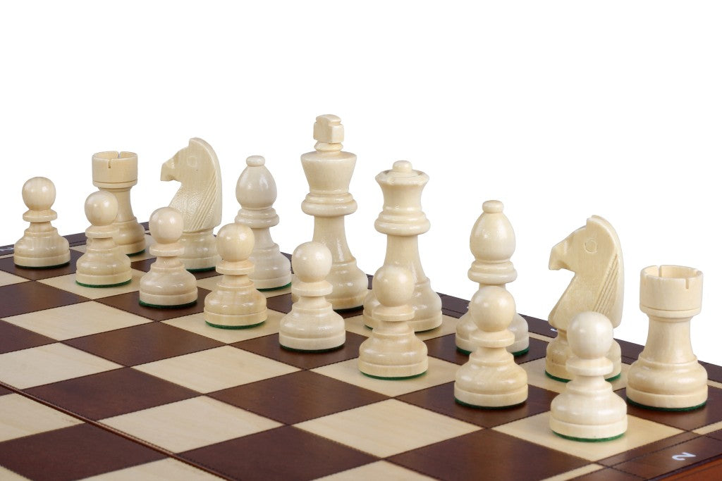 Jeu d'Echecs  de Tornoi + Dames + Backgammon en bois de charme, de taille 4 (40,5 x 40,5cm) - Ensemble comprenant trois jeux pour deux joueurs - Jeu d'Echecs  de Tornoi + Dames + Backgammon en bois de charme, de taille 4 (40,5 x 40,5cm) - Ensemble comprenant trois jeux pour deux joueurs