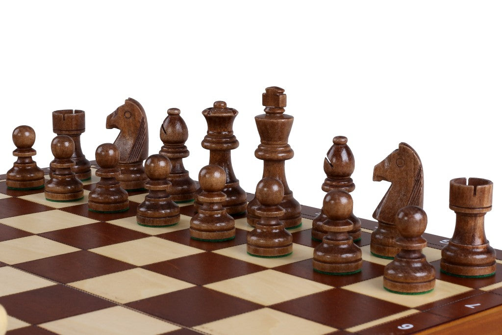 Jeu d'Echecs  de Tornoi + Dames + Backgammon en bois de charme, de taille 4 (40,5 x 40,5cm) - Ensemble comprenant trois jeux pour deux joueurs - Jeu d'Echecs  de Tornoi + Dames + Backgammon en bois de charme, de taille 4 (40,5 x 40,5cm) - Ensemble comprenant trois jeux pour deux joueurs