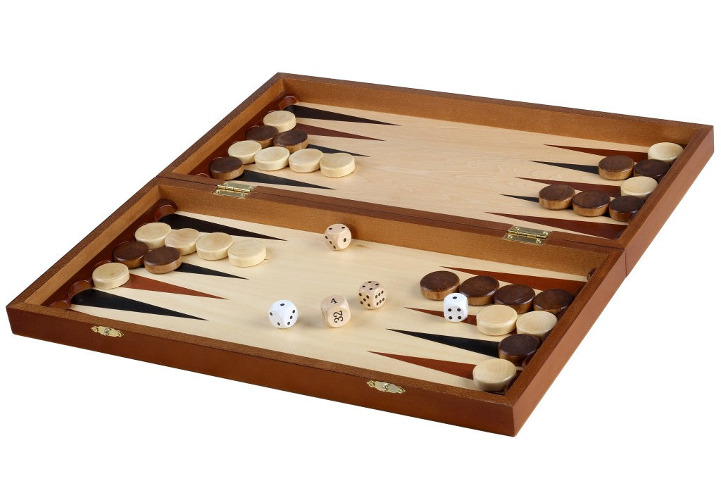 Jeu d'Echecs  de Tornoi + Dames + Backgammon en bois de charme, de taille 4 (40,5 x 40,5cm) - Ensemble comprenant trois jeux pour deux joueurs - Jeu d'Echecs  de Tornoi + Dames + Backgammon en bois de charme, de taille 4 (40,5 x 40,5cm) - Ensemble comprenant trois jeux pour deux joueurs