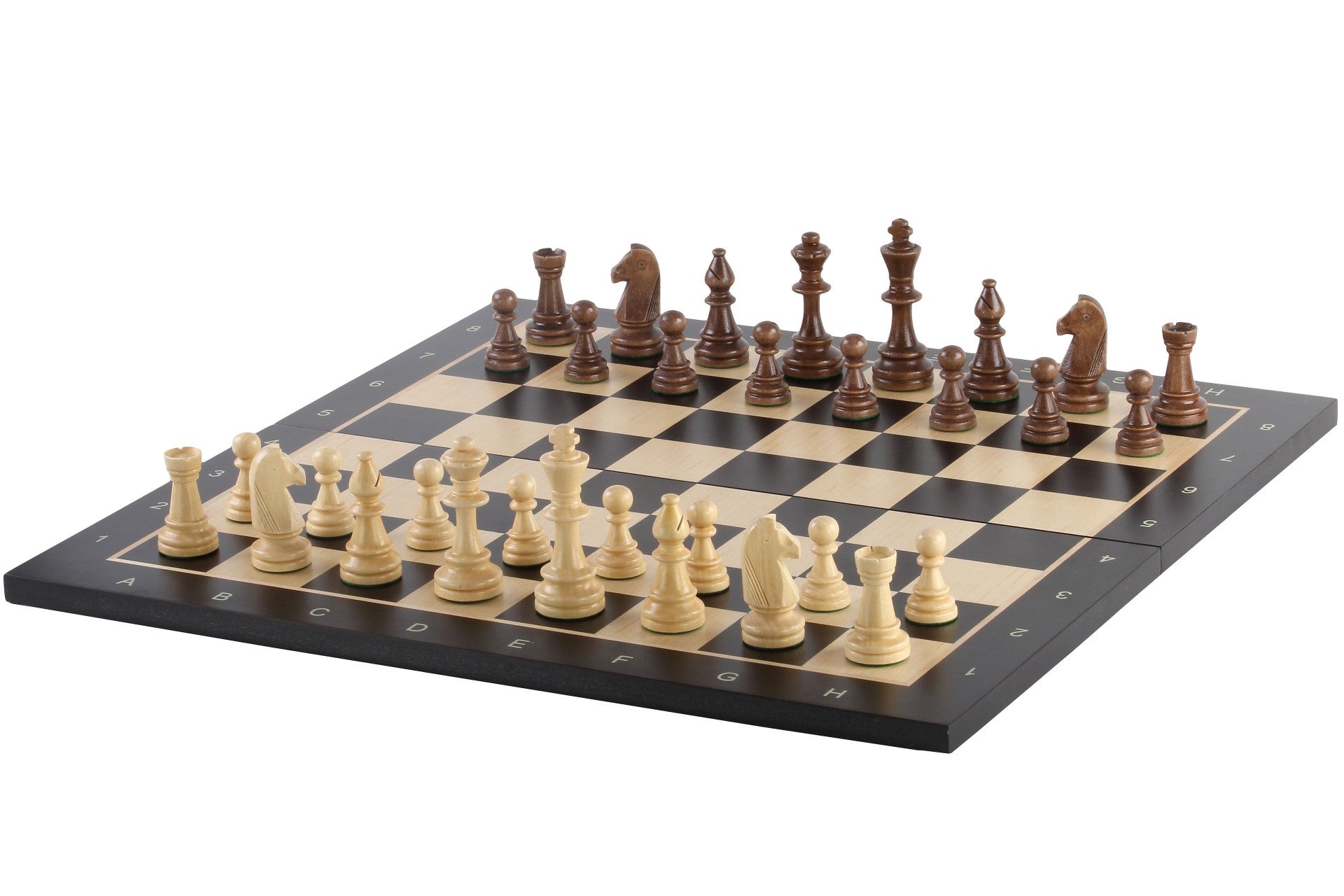 Les pièces d'échecs en bois STAUNTON de taille 6 dans un poly-sac - Les pièces d'échecs en bois STAUNTON de taille 6 dans un poly-sac