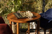 Jeu d'échecs en bois SENATOR 42 × 42 cm — pièces sculptées, noires (roi 80 mm, notation, pliable)